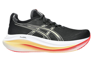 Asics Gel-Nimbus 27 2E Black/Khaki Mens #color_black-multi-reds-oranges